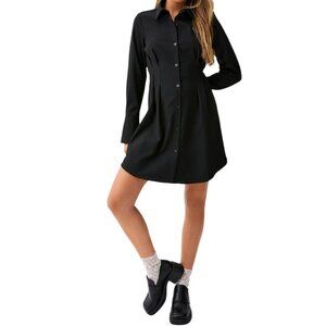 Twik Black Button-Up Dress